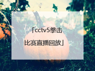 「cctv5拳击比赛直播回放」拳击比赛直播回放完整版